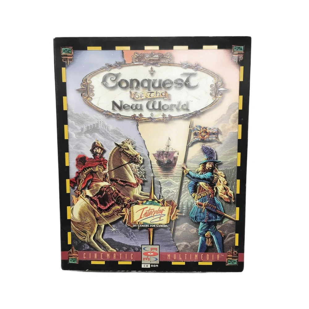 Vintage 1996 Interplay Conquest of the New World PC Big Box Strategy Game CD